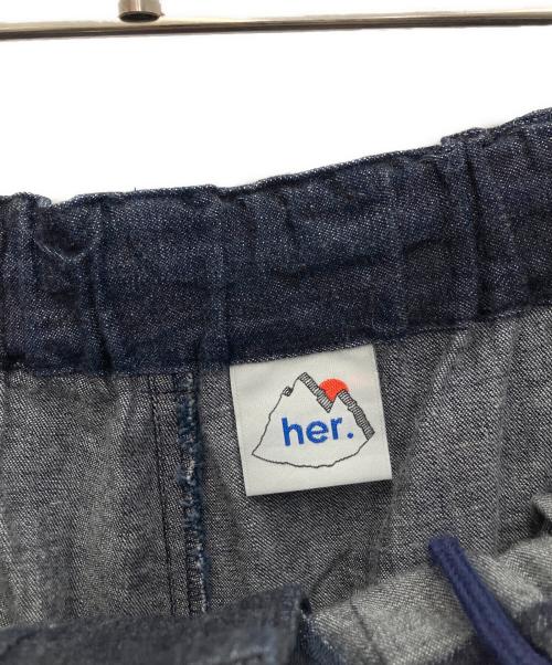 HER.（ハー）HER. (ハー) ワイドパンツ インディゴ サイズ:Fの古着・服飾アイテム