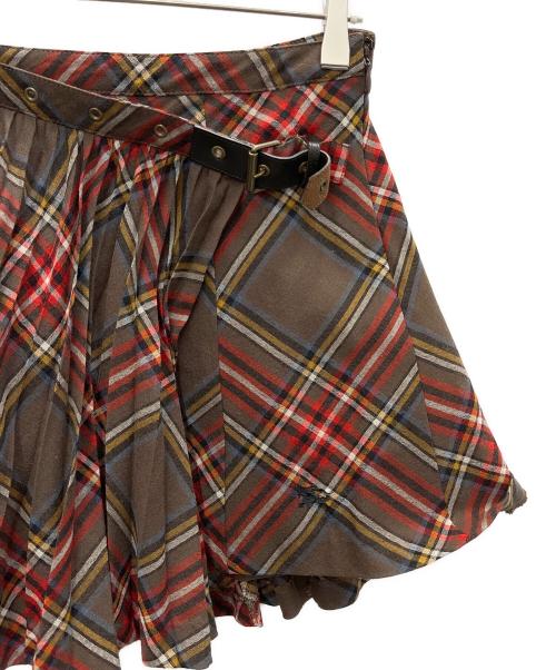 BURBERRY BLUE LABEL（バーバリー ブルー レーベル）BURBERRY BLUE LABEL (バーバリー ブルー レーベル) ミニスカート ブラウン サイズ:38の古着・服飾アイテム