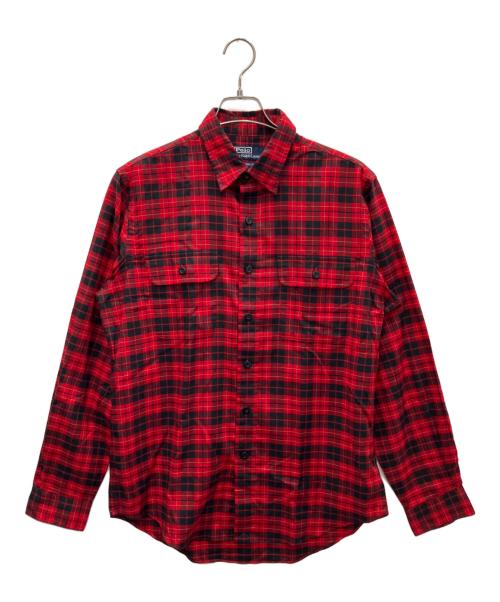 POLO RALPH LAUREN（ポロ・ラルフローレン）POLO RALPH LAUREN (ポロ・ラルフローレン) 長袖シャツ レッド×ブラック サイズ:Mの古着・服飾アイテム