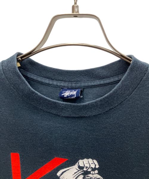 stussy（ステューシー）stussy (ステューシー) 半袖カットソー ネイビー サイズ:Mの古着・服飾アイテム