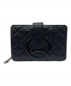 CHANELシャネル）の古着「2つ折り財布」｜ブラック