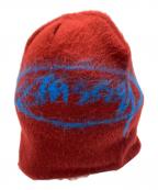 stussyステューシー）の古着「ニット帽」｜ブルー×レッド