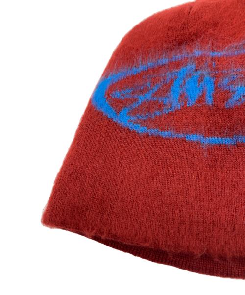 stussy（ステューシー）stussy (ステューシー) ニット帽 ブルー×レッドの古着・服飾アイテム
