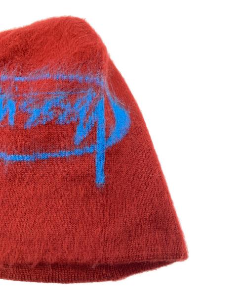 stussy（ステューシー）stussy (ステューシー) ニット帽 ブルー×レッドの古着・服飾アイテム