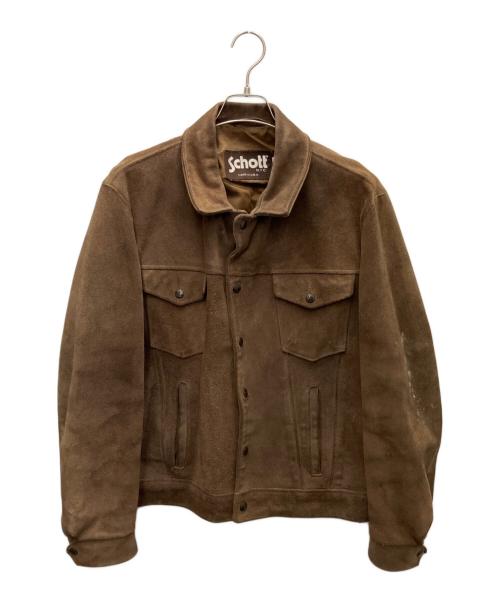 Schott（ショット）Schott (ショット) スウェードレザージャケット ブラウン サイズ:42の古着・服飾アイテム