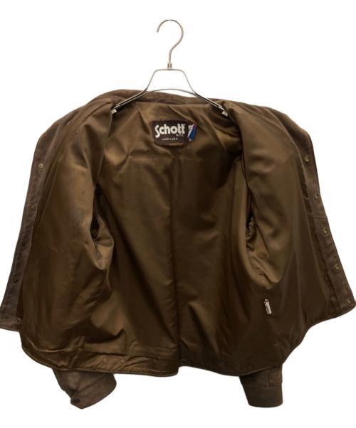 Schott（ショット）Schott (ショット) スウェードレザージャケット ブラウン サイズ:42の古着・服飾アイテム