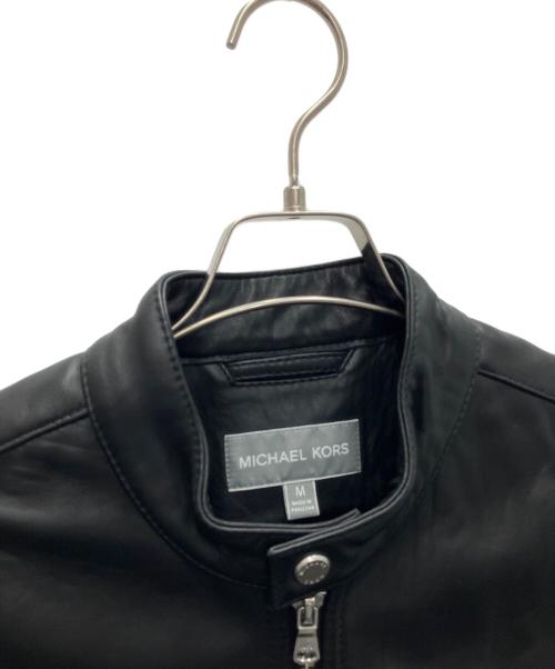 MICHAEL KORS（マイケルコース）MICHAEL KORS (マイケルコース) レザージャケット ブラック サイズ:Mの古着・服飾アイテム