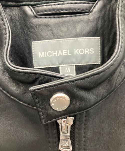 MICHAEL KORS（マイケルコース）MICHAEL KORS (マイケルコース) レザージャケット ブラック サイズ:Mの古着・服飾アイテム