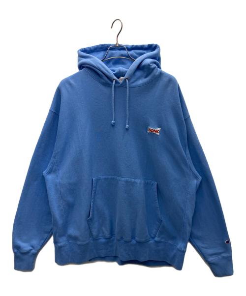 Champion REVERSE WEAVE（チャンピオン リバース ウィーブ）Champion REVERSE WEAVE (チャンピオン リバース ウィーブ) プルオーバーパーカー スカイブルー サイズ:SIZE XXLの古着・服飾アイテム