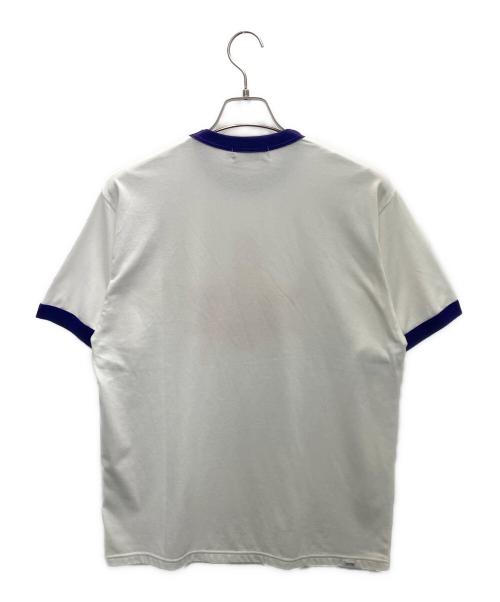 Hysteric Glamour（ヒステリックグラマー）Hysteric Glamour (ヒステリックグラマー) 半袖カットソー パープル×ホワイト サイズ:Ｌの古着・服飾アイテム