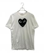 PLAY COMME des GARCONSプレイコムデギャルソン）の古着「半袖カットソー」｜ホワイト