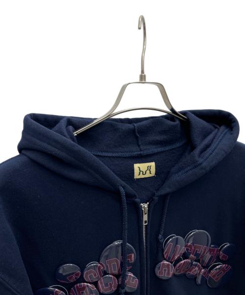 High Scream Center（ハイスクリームセンター）High Scream Center (ハイスクリームセンター) ジップパーカー ネイビー サイズ:Mの古着・服飾アイテム