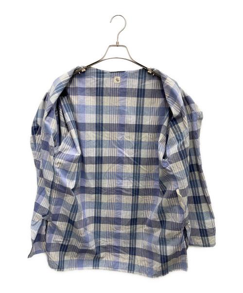 KAPTAIN SUNSHINE（キャプテンサンシャイン）KAPTAIN SUNSHINE (キャプテンサンシャイン) 長袖シャツ スカイブルー×ブルー サイズ:38の古着・服飾アイテム
