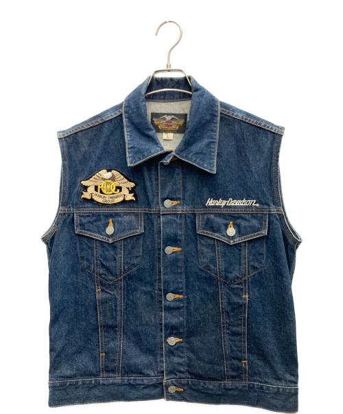 HARLEY-DAVIDSON（ハーレーダビッドソン）HARLEY-DAVIDSON (ハーレーダビッドソン) デニムベスト インディゴ サイズ:Lの古着・服飾アイテム