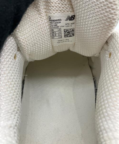 NEW BALANCE（ニューバランス）NEW BALANCE (ニューバランス) New Balance 990V3 Made in USA ブルー×ホワイト サイズ:27の古着・服飾アイテム