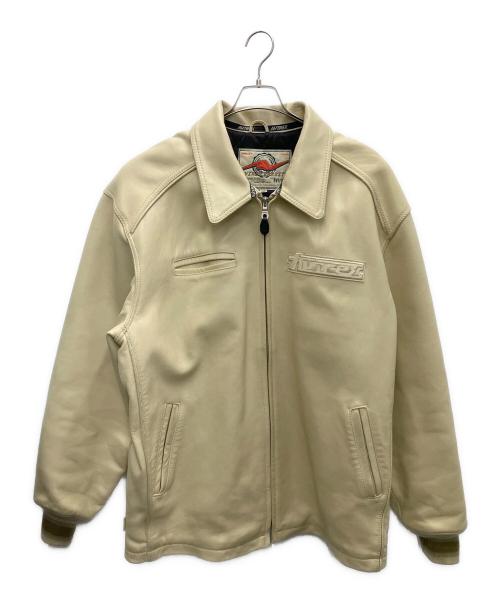 AVIREX VARSITY（アヴィレックスバーシティ）AVIREX VARSITY (アヴィレックスバーシティ) ラムレザージャケット ベージュ サイズ:2XLの古着・服飾アイテム