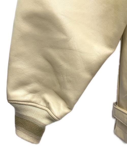 AVIREX VARSITY（アヴィレックスバーシティ）AVIREX VARSITY (アヴィレックスバーシティ) ラムレザージャケット ベージュ サイズ:2XLの古着・服飾アイテム