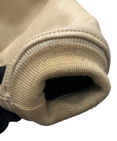 AVIREX VARSITY（アヴィレックスバーシティ）AVIREX VARSITY (アヴィレックスバーシティ) ラムレザージャケット ベージュ サイズ:2XLの古着・服飾アイテム