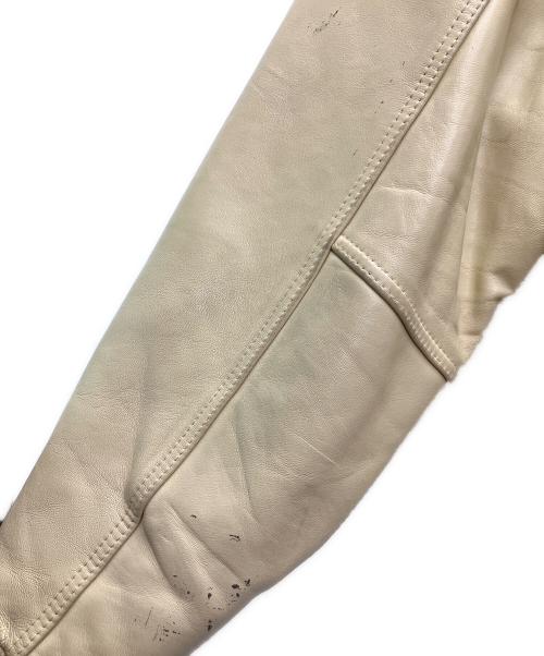 AVIREX VARSITY（アヴィレックスバーシティ）AVIREX VARSITY (アヴィレックスバーシティ) ラムレザージャケット ベージュ サイズ:2XLの古着・服飾アイテム