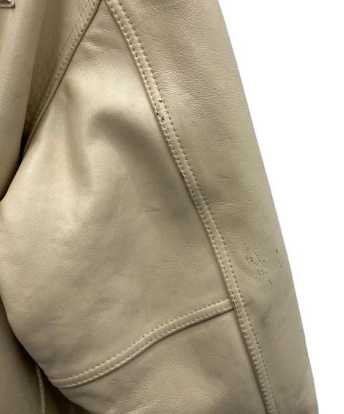 AVIREX VARSITY（アヴィレックスバーシティ）AVIREX VARSITY (アヴィレックスバーシティ) ラムレザージャケット ベージュ サイズ:2XLの古着・服飾アイテム