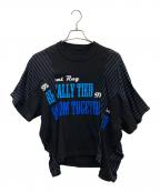 sacaiサカイ）の古着「半袖カットソー」｜ブラック×ネイビー