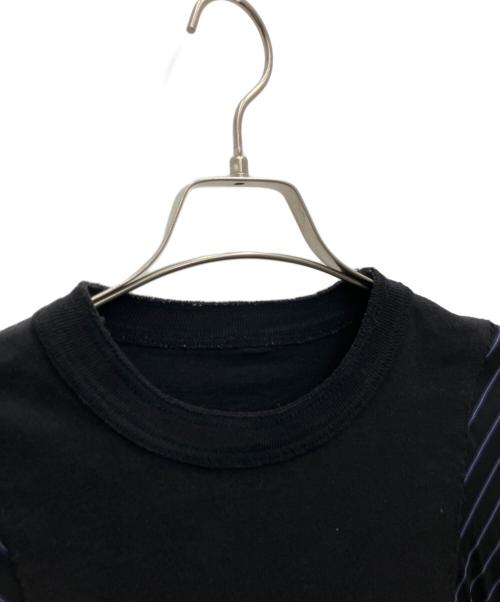 sacai（サカイ）sacai (サカイ) 半袖カットソー ブラック×ネイビー サイズ:2の古着・服飾アイテム