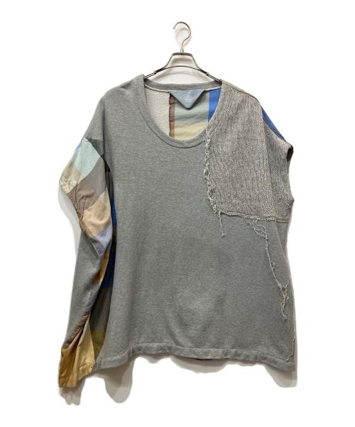 Dulcamara（ドゥルカマラ）Dulcamara (ドゥルカマラ) 切替スウェット グレー サイズ:Fの古着・服飾アイテム