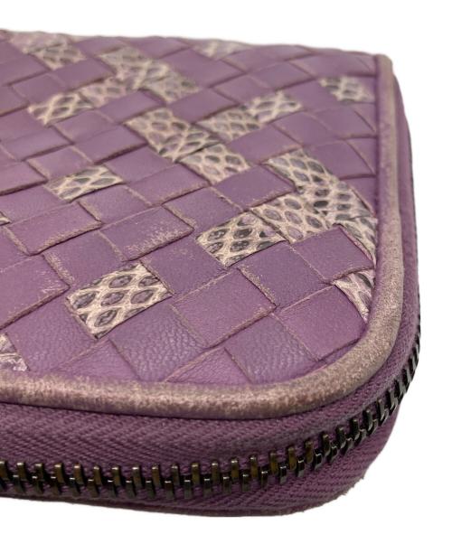 BOTTEGA VENETA（ボッテガベネタ）BOTTEGA VENETA (ボッテガベネタ) 長財布 イントレチャート パープルの古着・服飾アイテム
