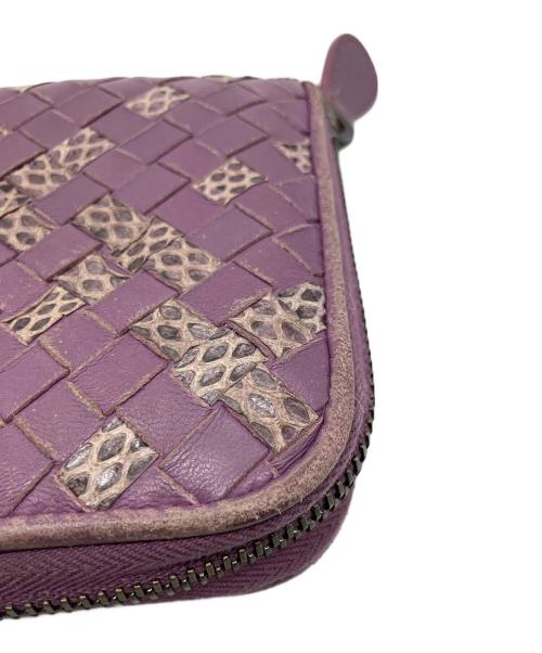 BOTTEGA VENETA（ボッテガベネタ）BOTTEGA VENETA (ボッテガベネタ) 長財布 イントレチャート パープルの古着・服飾アイテム