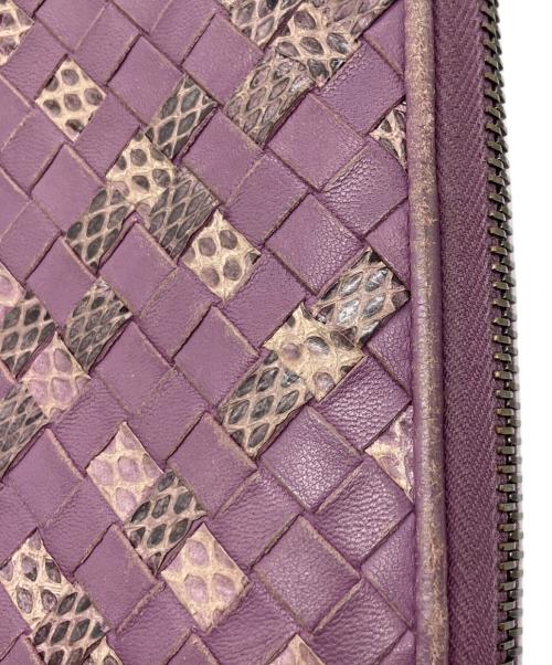 BOTTEGA VENETA（ボッテガベネタ）BOTTEGA VENETA (ボッテガベネタ) 長財布 イントレチャート パープルの古着・服飾アイテム