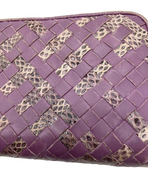 BOTTEGA VENETA（ボッテガベネタ）BOTTEGA VENETA (ボッテガベネタ) 長財布 イントレチャート パープルの古着・服飾アイテム