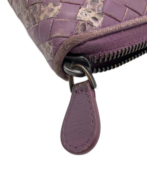 BOTTEGA VENETA（ボッテガベネタ）BOTTEGA VENETA (ボッテガベネタ) 長財布 イントレチャート パープルの古着・服飾アイテム