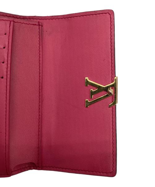 LOUIS VUITTON（ルイ ヴィトン）LOUIS VUITTON (ルイ ヴィトン) LOUIS VUITTON　3つ折り財布 ブラック×ピンクの古着・服飾アイテム