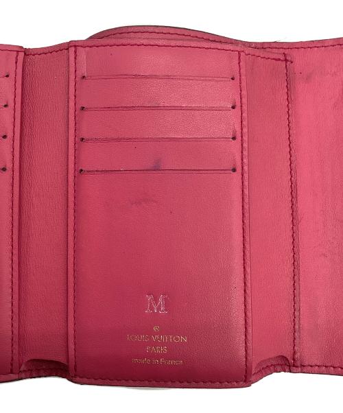 LOUIS VUITTON（ルイ ヴィトン）LOUIS VUITTON (ルイ ヴィトン) LOUIS VUITTON　3つ折り財布 ブラック×ピンクの古着・服飾アイテム