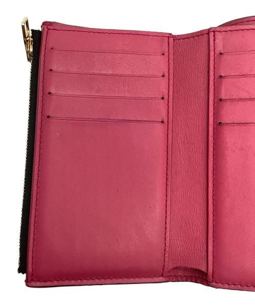 LOUIS VUITTON（ルイ ヴィトン）LOUIS VUITTON (ルイ ヴィトン) LOUIS VUITTON　3つ折り財布 ブラック×ピンクの古着・服飾アイテム