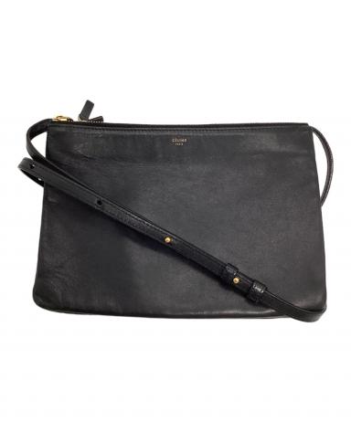 CELINE トリオ ショルダーバッグ CELINE（セリーヌ） トリオ ショルダーバッグ - ブラック レディース