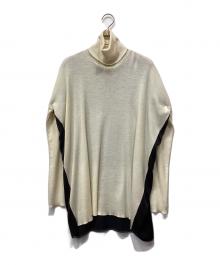 MM6 Maison Margiela（エムエムシックスメゾンマルジェラ）の古着「薄手ニット」｜ブラック×ホワイト