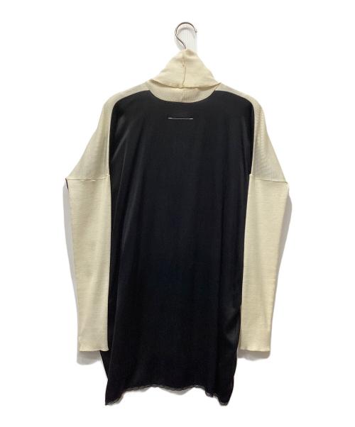 MM6 Maison Margiela（エムエムシックスメゾンマルジェラ）MM6 Maison Margiela (エムエムシックスメゾンマルジェラ) 薄手ニット ブラック×ホワイト サイズ:Sの古着・服飾アイテム
