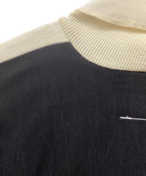 MM6 Maison Margiela（エムエムシックスメゾンマルジェラ）MM6 Maison Margiela (エムエムシックスメゾンマルジェラ) 薄手ニット ブラック×ホワイト サイズ:Sの古着・服飾アイテム