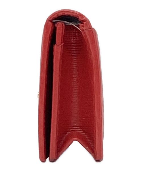 PRADA（プラダ）PRADA (プラダ) カードケース 三角プレート レッドの古着・服飾アイテム