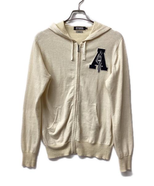 Hysteric Glamour（ヒステリックグラマー）Hysteric Glamour (ヒステリックグラマー) Hysteric Glamour ジップパーカー クリーム サイズ:Mの古着・服飾アイテム