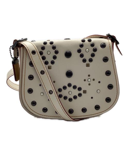 COACH（コーチ）COACH (コーチ) ショルダーバッグ ホワイト×ブラウンの古着・服飾アイテム