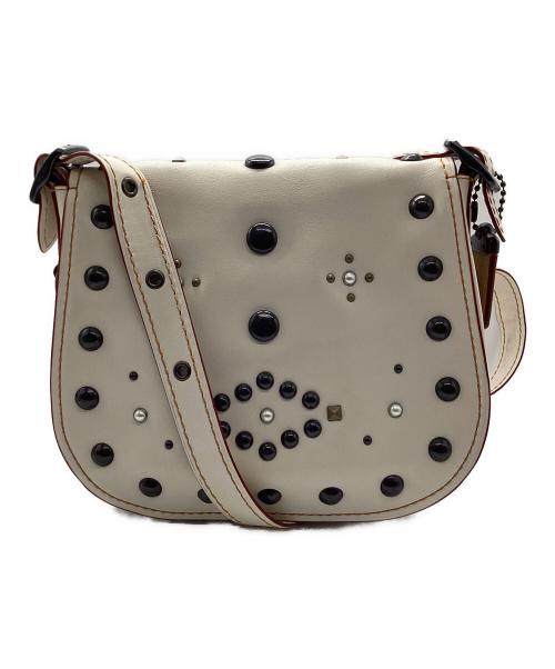COACH（コーチ）COACH (コーチ) ショルダーバッグ ホワイト×ブラウンの古着・服飾アイテム