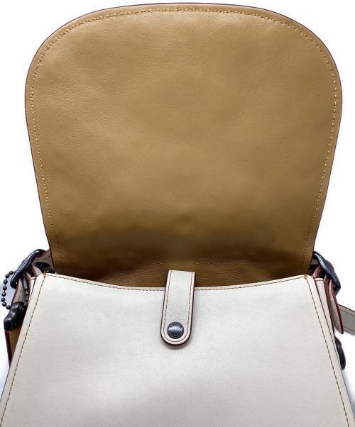 COACH（コーチ）COACH (コーチ) ショルダーバッグ ホワイト×ブラウンの古着・服飾アイテム