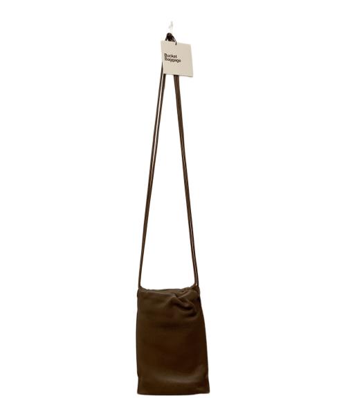 Bucket Baggage（バケットバゲージ）Bucket Baggage (バケットバゲージ) 2.5ルームギャザーポシェット ブラウンの古着・服飾アイテム