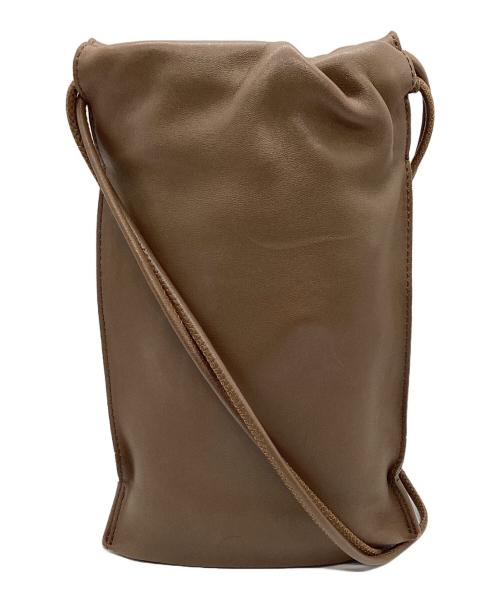 Bucket Baggage（バケットバゲージ）Bucket Baggage (バケットバゲージ) 2.5ルームギャザーポシェット ブラウンの古着・服飾アイテム