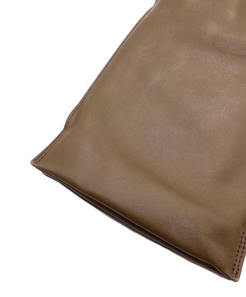 Bucket Baggage（バケットバゲージ）Bucket Baggage (バケットバゲージ) 2.5ルームギャザーポシェット ブラウンの古着・服飾アイテム