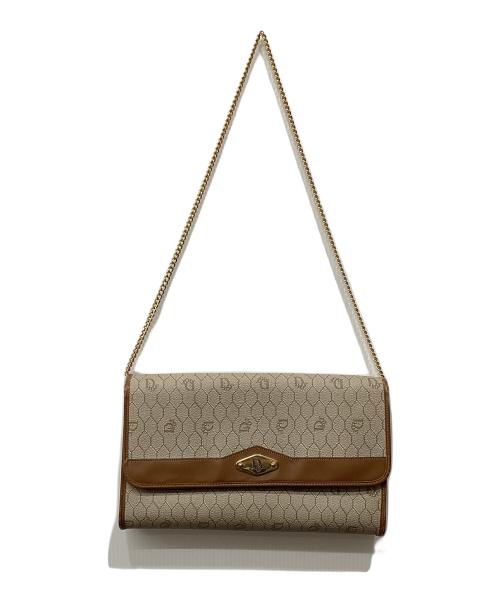 Christian Dior（クリスチャン ディオール）Christian Dior (クリスチャン ディオール) チェーンショルダーバッグ ベージュ×ブラウンの古着・服飾アイテム