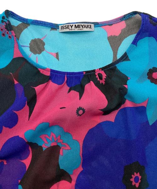 ISSEY MIYAKE（イッセイミヤケ）ISSEY MIYAKE (イッセイミヤケ) シースルーカットソー ブルー×マルチカラー サイズ:2の古着・服飾アイテム