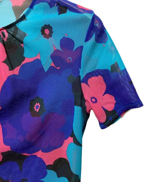 ISSEY MIYAKE（イッセイミヤケ）ISSEY MIYAKE (イッセイミヤケ) シースルーカットソー ブルー×マルチカラー サイズ:2の古着・服飾アイテム
